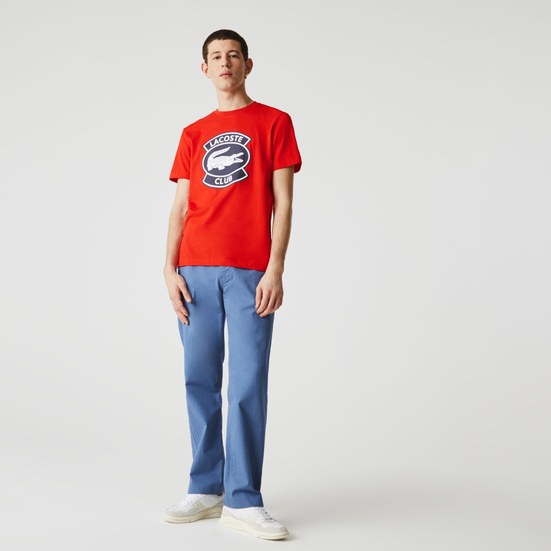 Футболка Lacoste , цвет красный, для мужчин Футболка Lacoste , цвет красный, для мужчин