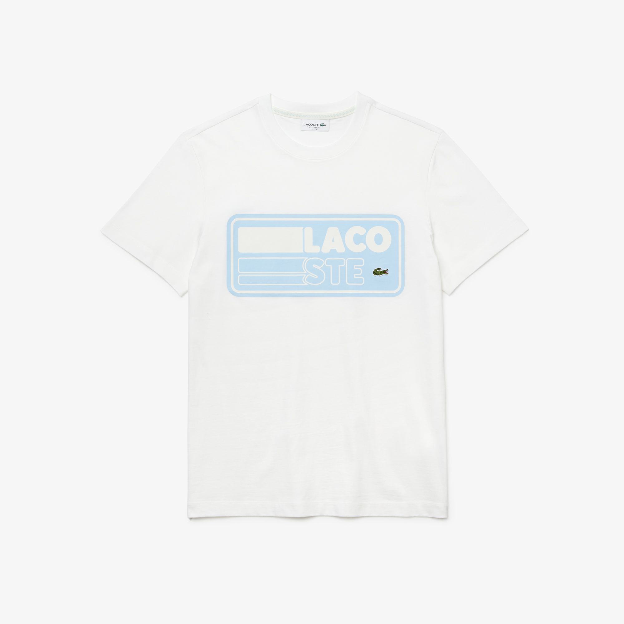 Футболка Lacoste , цвет белый, для мужчин Футболка Lacoste , цвет белый, для мужчин