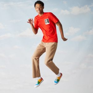 Футболка Lacoste POLAROID , цвет красный, для мужчин Футболка Lacoste POLAROID , цвет красный, для мужчин