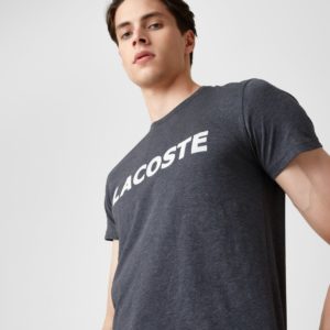Футболка Lacoste , цвет черный, для мужчин Футболка Lacoste , цвет черный, для мужчин