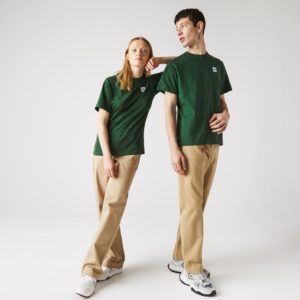 Футболка Lacoste L!VE , цвет зеленый, для мужчин Футболка Lacoste L!VE , цвет зеленый, для мужчин