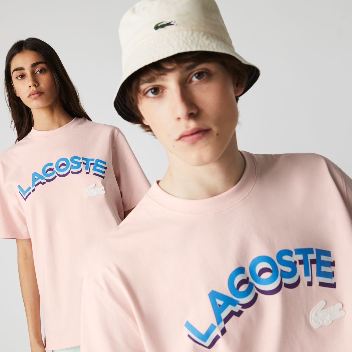 Футболка Lacoste , цвет розовый, для мужчин Футболка Lacoste , цвет розовый, для мужчин