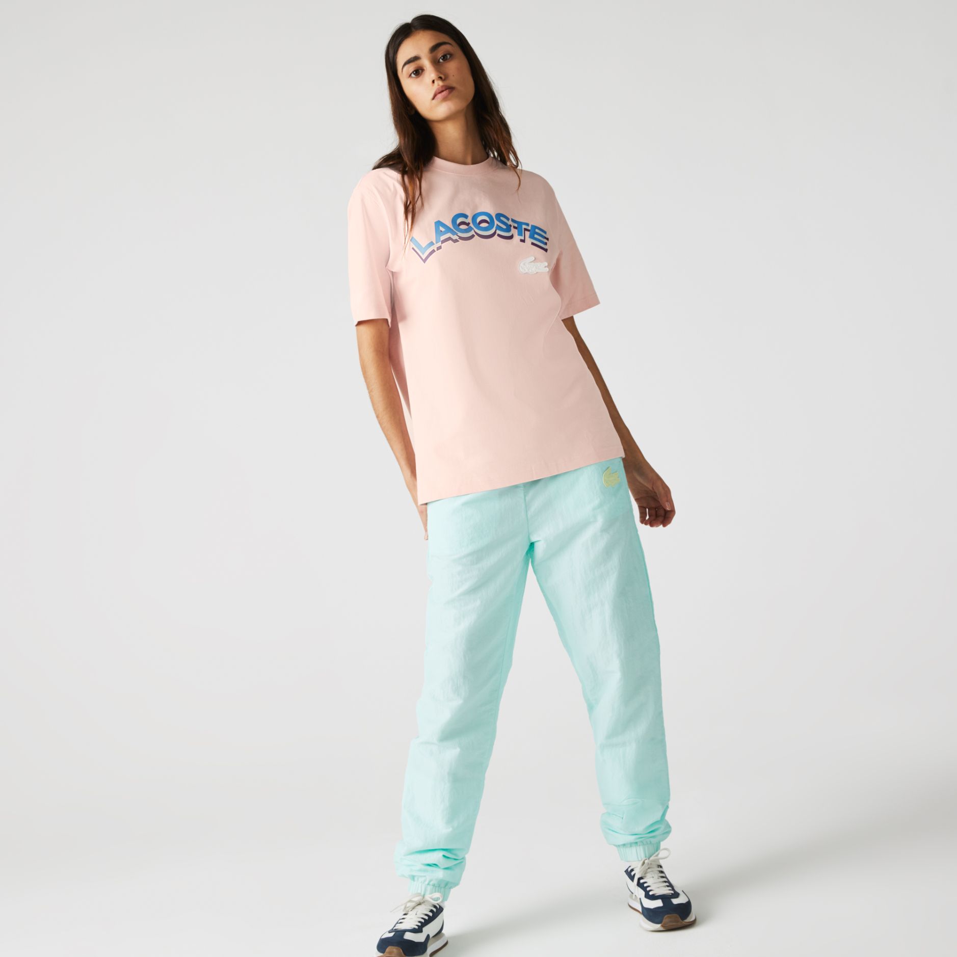 Футболка Lacoste , цвет розовый, для мужчин Футболка Lacoste , цвет розовый, для мужчин