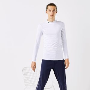 Футболка Lacoste , цвет белый, для мужчин Футболка Lacoste , цвет белый, для мужчин