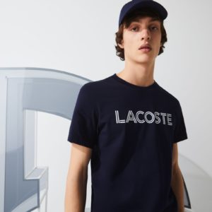 Футболка Lacoste , цвет синий, для мужчин Футболка Lacoste , цвет синий, для мужчин