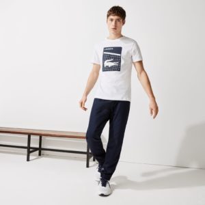 Футболка Lacoste , цвет белый, для мужчин