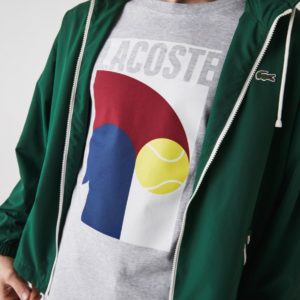 Футболка Lacoste , цвет серый, для мужчин