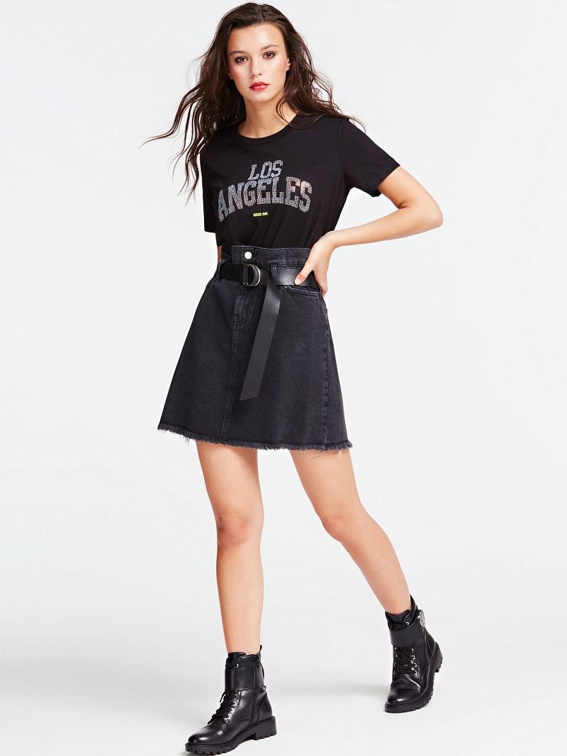 ЮБКА МИНИ ИЗ ДЕНИМА Guess ЮБКА МИНИ ИЗ ДЕНИМА Guess
