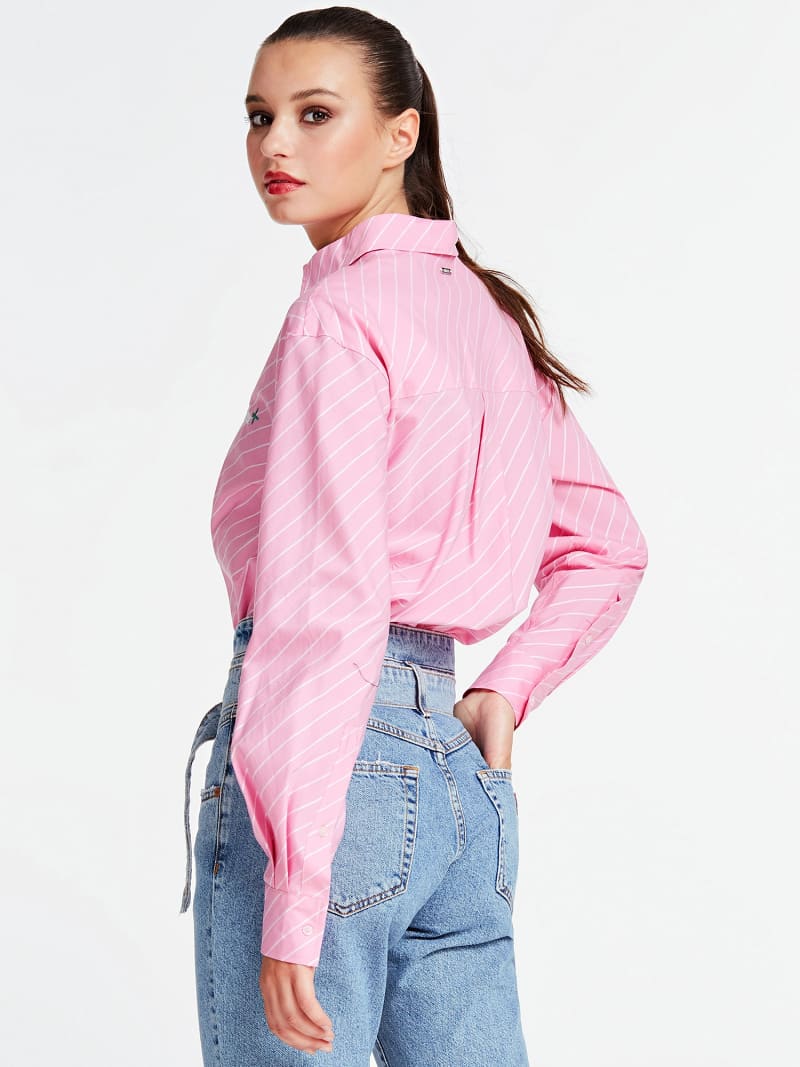 ОКРАШЕННАЯ В ПРЯЖЕ РУБАШКА Guess ОКРАШЕННАЯ В ПРЯЖЕ РУБАШКА Guess