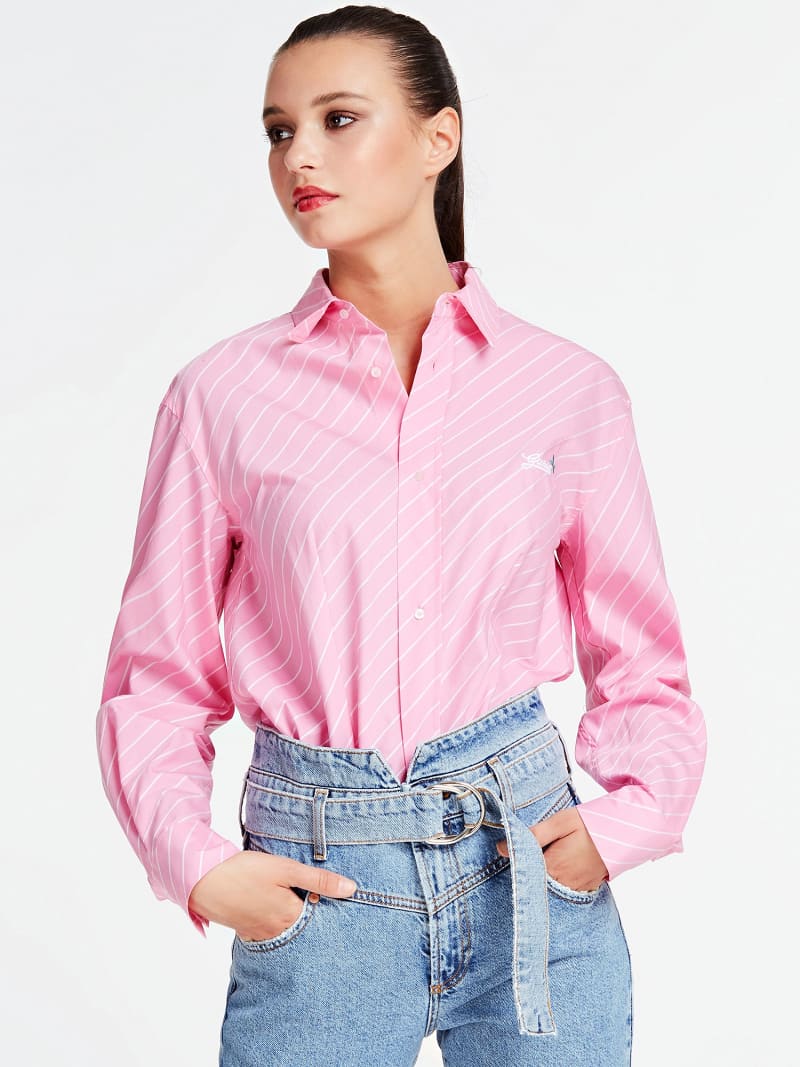 ОКРАШЕННАЯ В ПРЯЖЕ РУБАШКА Guess ОКРАШЕННАЯ В ПРЯЖЕ РУБАШКА Guess