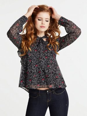 БЛУЗКА С ОБОРКАМИ Guess БЛУЗКА С ОБОРКАМИ Guess