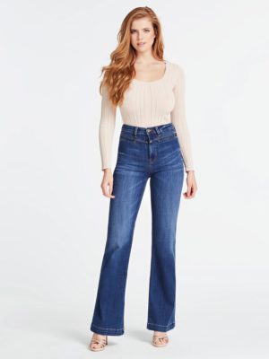 ДЖИНСОВЫЕ БРЮКИ-ПАЛАЦЦО НА КОКЕТКЕ СПЕРЕДИ Guess