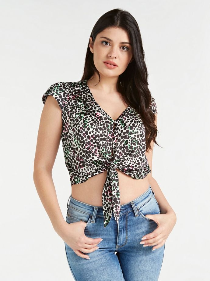 КОРОТКИЙ ТОП АНИМАЛИСТИЧЕСКОЙ РАСЦВЕТКИ Guess КОРОТКИЙ ТОП АНИМАЛИСТИЧЕСКОЙ РАСЦВЕТКИ Guess