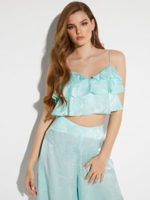 КОРОТКИЙ ТОП С ОБОРКАМИ Guess КОРОТКИЙ ТОП С ОБОРКАМИ Guess