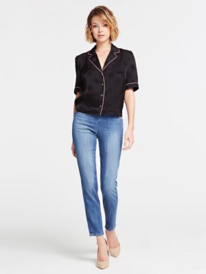 РУБАШКА С ВОРОТНИКОМ ЛАЦКАНАМИ Guess