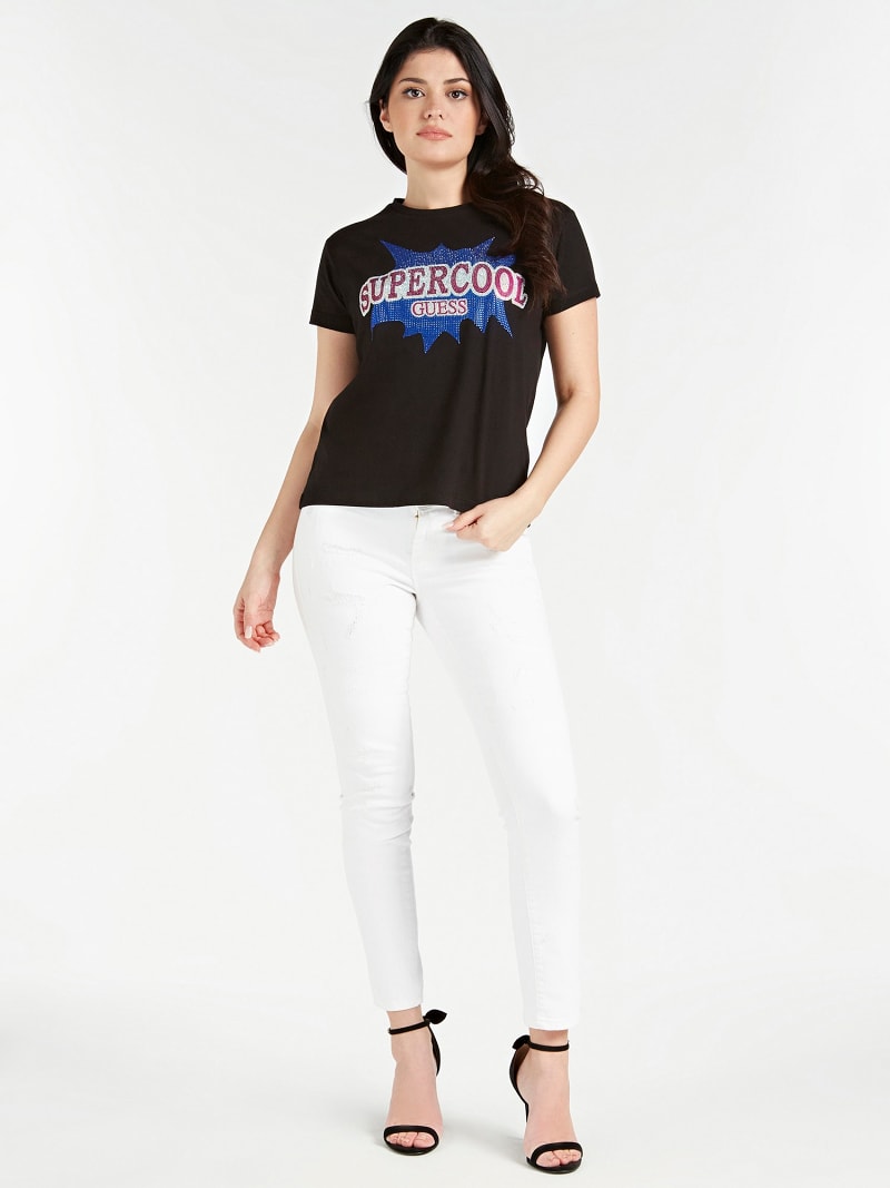 ФУТБОЛКА С ПРИНТОМ И АППЛИКАЦИЯМИ Guess ФУТБОЛКА С ПРИНТОМ И АППЛИКАЦИЯМИ Guess