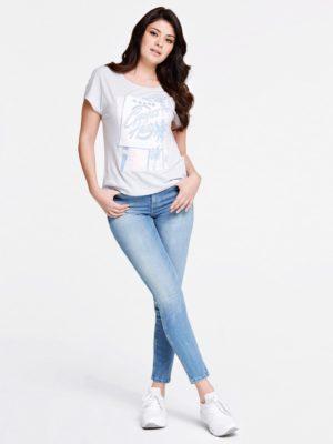 ФУТБОЛКА С ЮВЕЛИРНОЙ АППЛИКАЦИЕЙ Guess