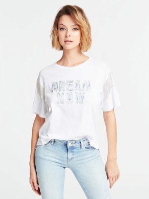 ФУТБОЛКА С АКЦЕНТНЫМ ПРИНТОМ Guess ФУТБОЛКА С АКЦЕНТНЫМ ПРИНТОМ Guess