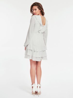 ПЛАТЬЕ С ОБОРКАМИ И ПОЯСОМ Guess