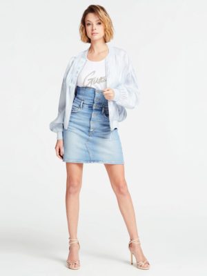 КУРТКА-БОМБЕР ИЗ СМЕСОВОЙ ВИСКОЗЫ Guess