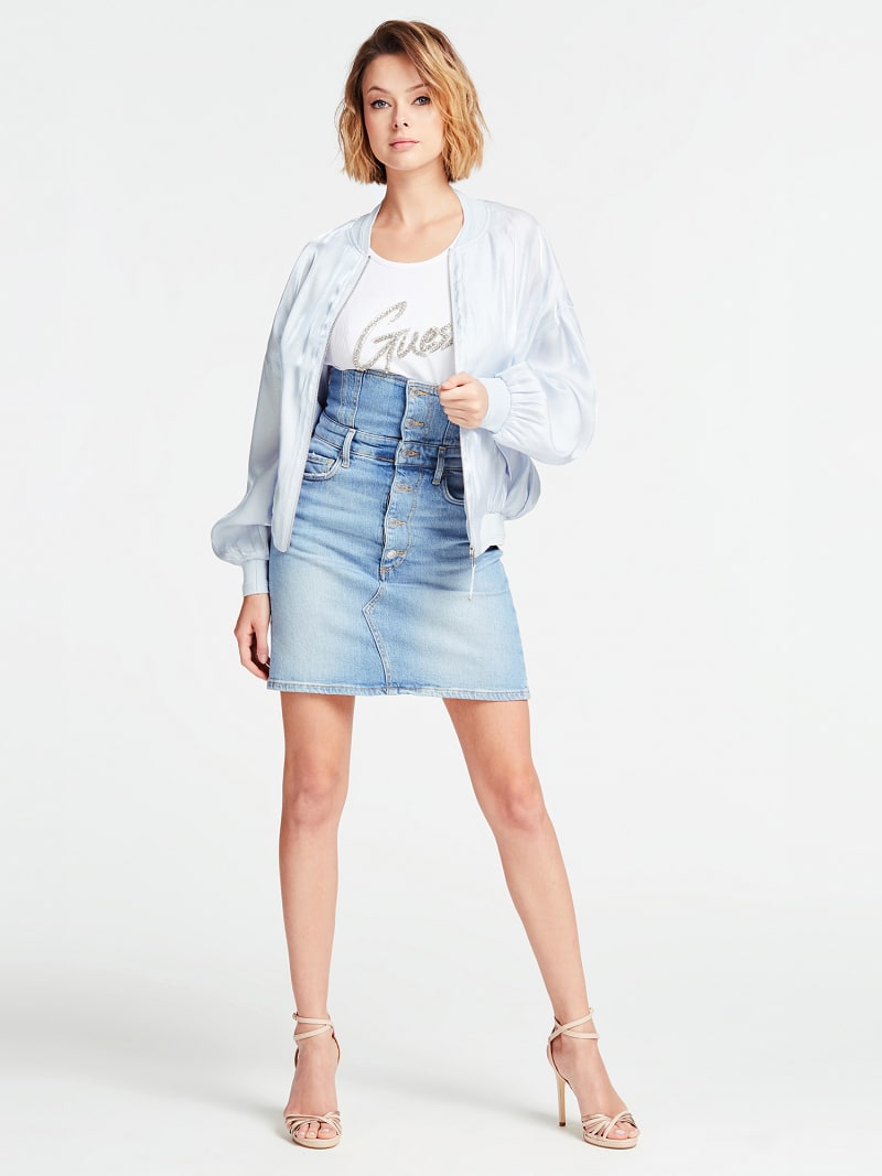КУРТКА-БОМБЕР ИЗ СМЕСОВОЙ ВИСКОЗЫ Guess КУРТКА-БОМБЕР ИЗ СМЕСОВОЙ ВИСКОЗЫ Guess