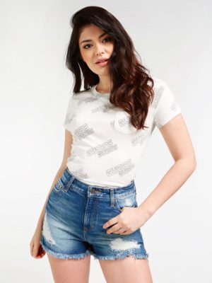 ФУТБОЛКА С УЗОРОМ ИЗ ЛОГОТИПОВ Guess ФУТБОЛКА С УЗОРОМ ИЗ ЛОГОТИПОВ Guess