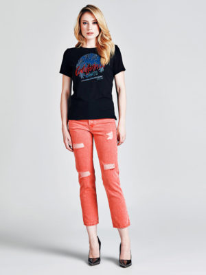 ДЖИНСЫ 5 КАРМАНОВ С ПОТЕРТОСТЯМИ Guess
