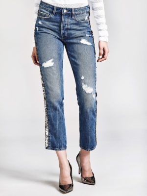 ДЖИНСЫ С ПОТЕРТОСТЯМИ Guess