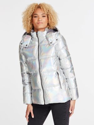 ЛАМИНИРОВАННАЯ УТЕПЛЕННАЯ КУРТКА Guess ЛАМИНИРОВАННАЯ УТЕПЛЕННАЯ КУРТКА Guess