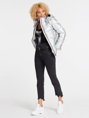 ЛАМИНИРОВАННАЯ УТЕПЛЕННАЯ КУРТКА Guess