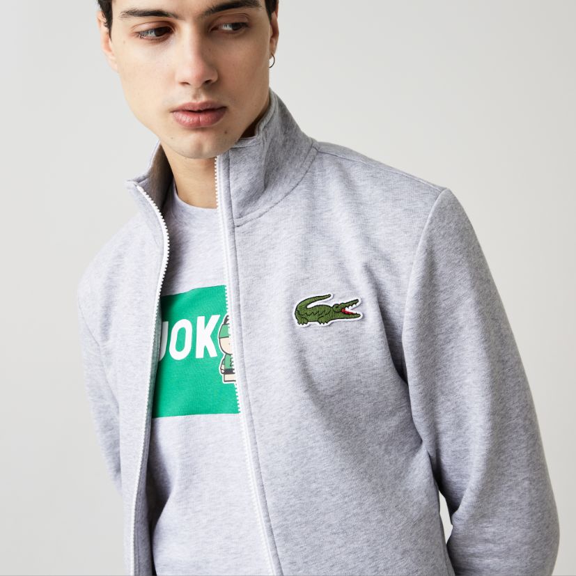 Спортивный костюм Lacoste , цвет серый, для мужчин Спортивный костюм Lacoste , цвет серый, для мужчин
